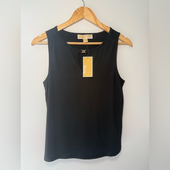 Michael Kors Black Sleeveless Fitted Tank Top - Picture 1 of 5
